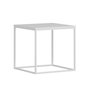 Hanah Home Mesa Auxiliar Basak White, Tablero Partículas Melamina 18mm, Estructura Metálica, Blanco, 52x50x50 cm